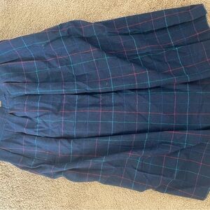 Plaid Navy Pendleton Skirt 100% wool